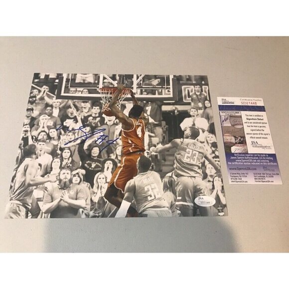 Mohamed Mo Bamba Autograph Signed Texas Spotlight Dunk 8x10 Photo JSA - Picture 1 of 4